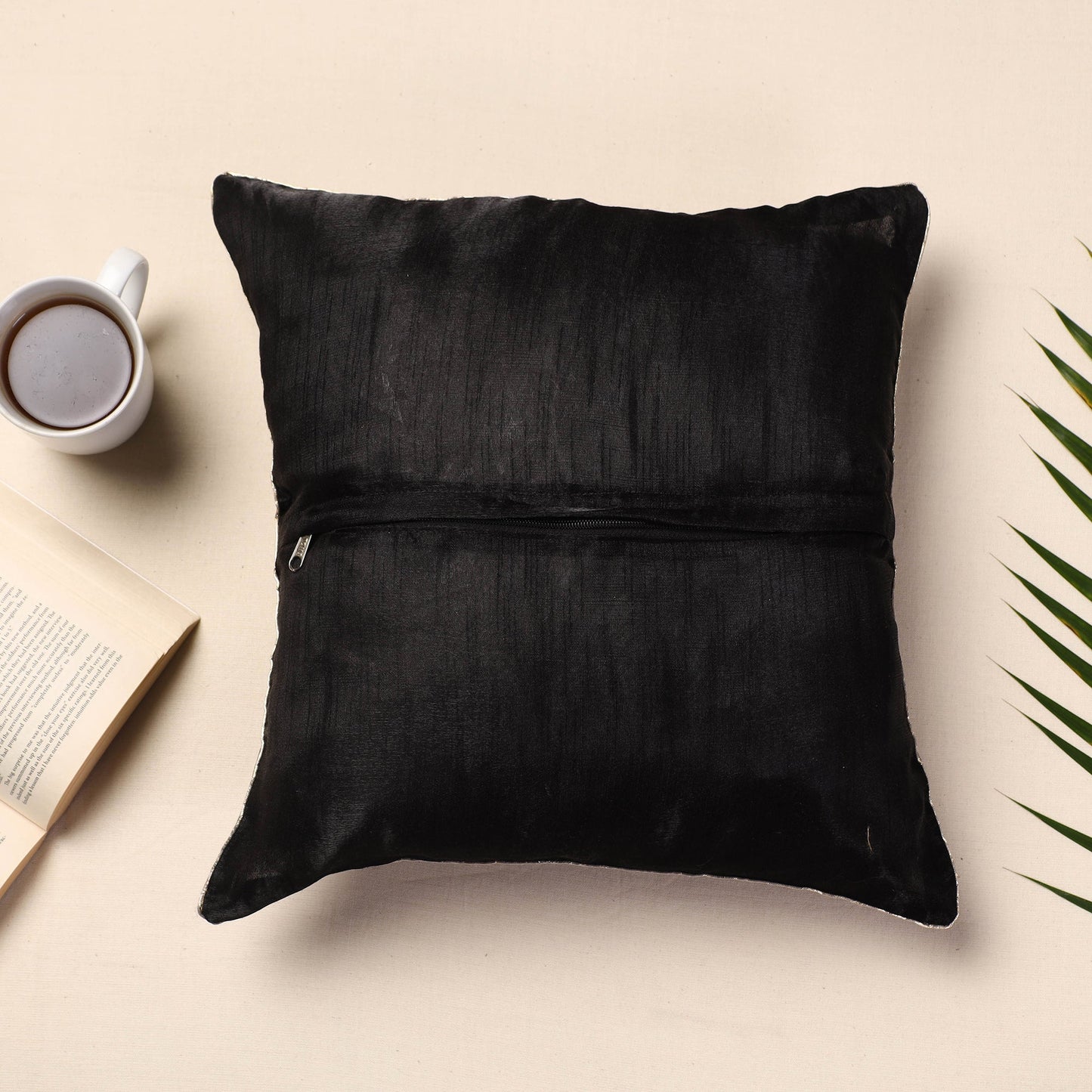 Banarasi Handwoven Silk Zari Cushion Cover