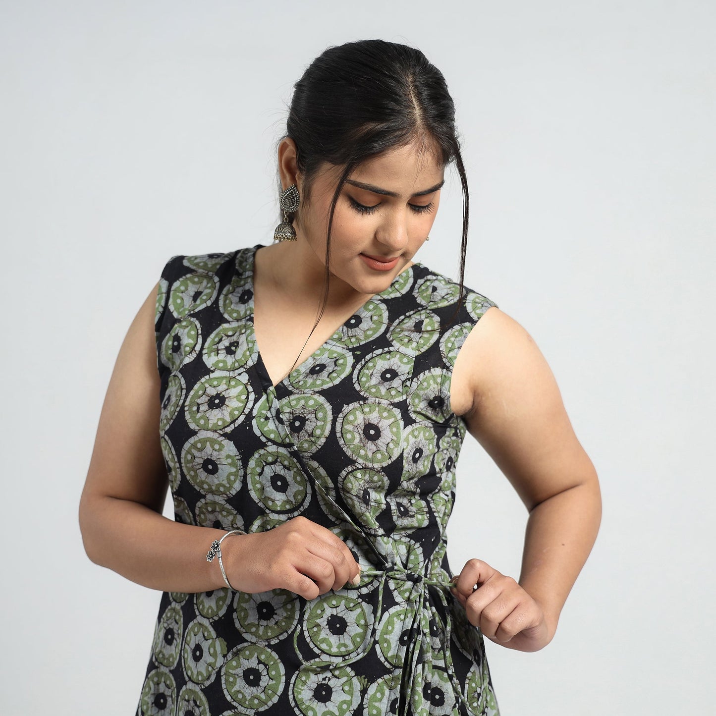 batik print dress