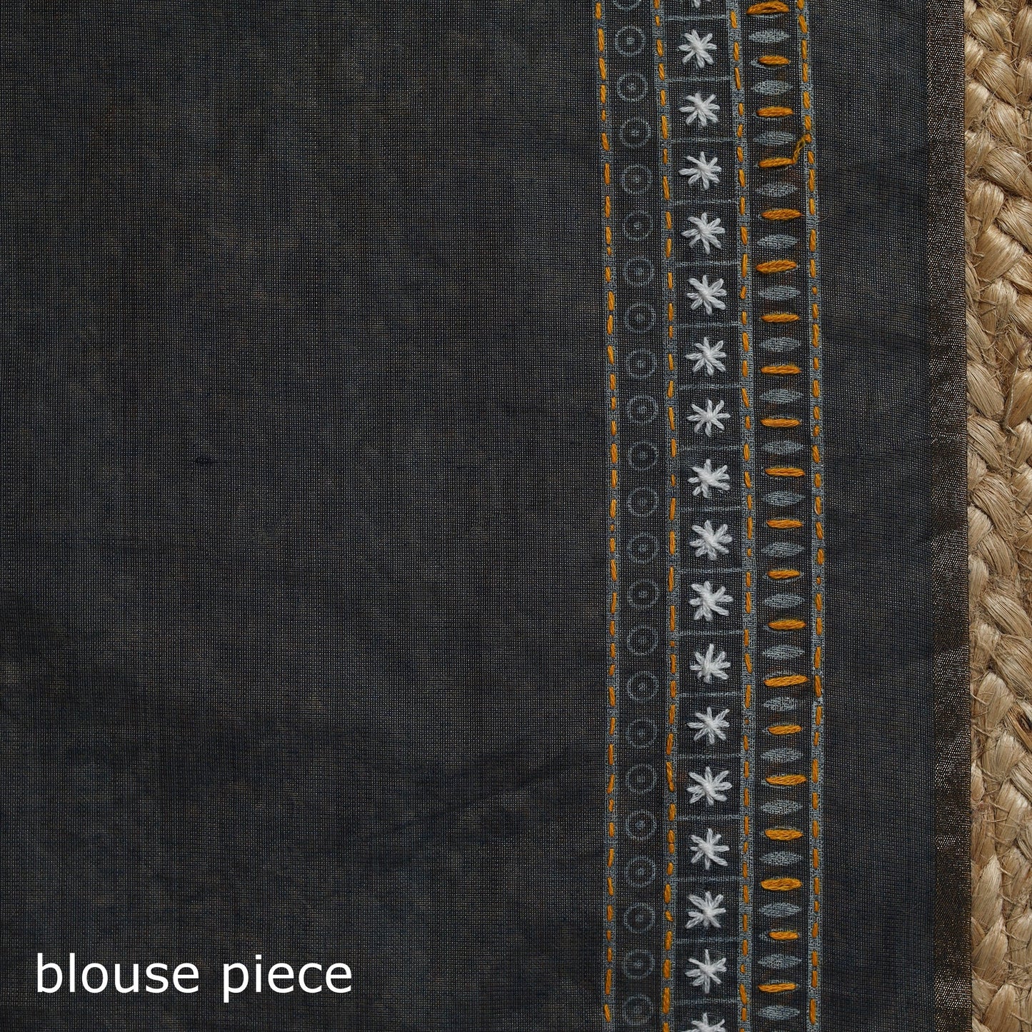 Bengal hand embroidery silk cotton kantha saree 05