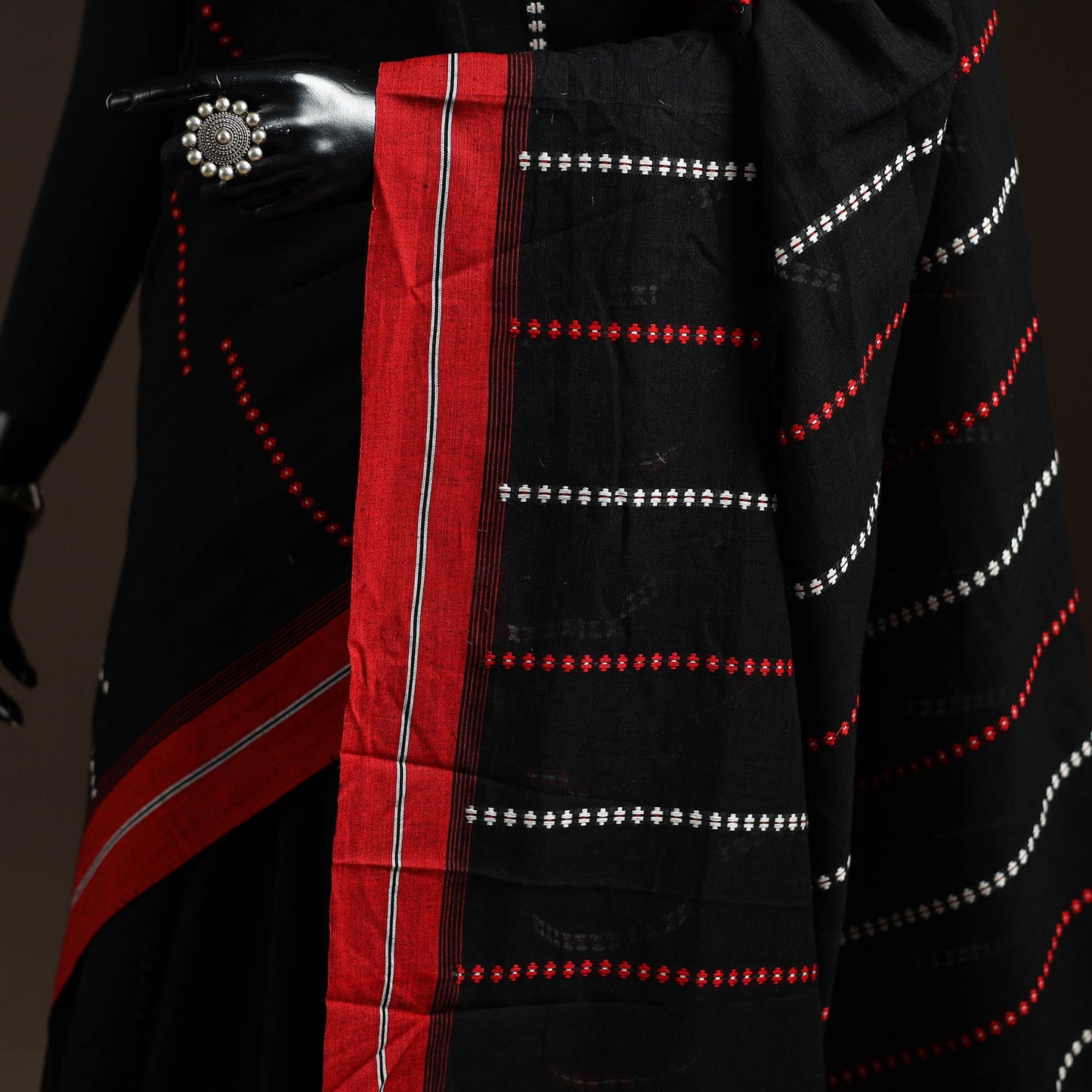 Black - bengal handwoven cotton begumpuri saree 09