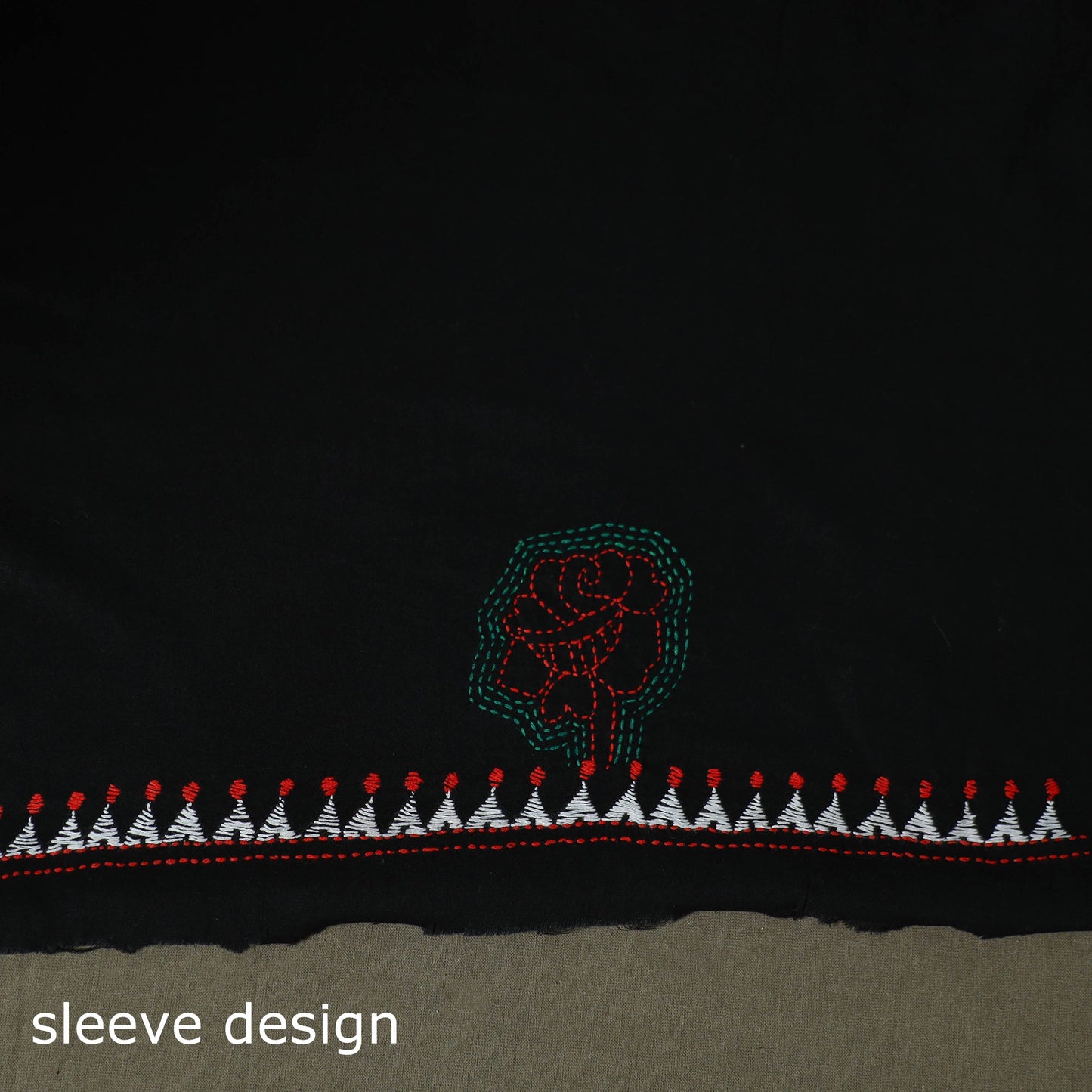 Bengal kantha hand embroidered cotton unstitched kurta