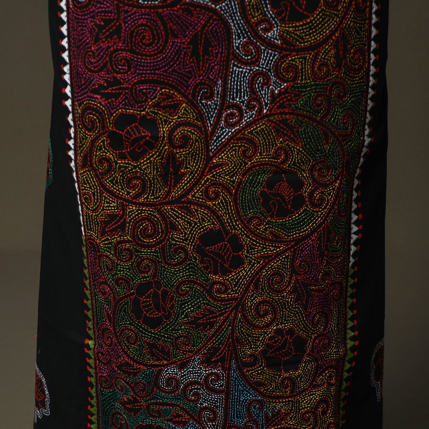 Bengal kantha hand embroidered cotton unstitched kurta