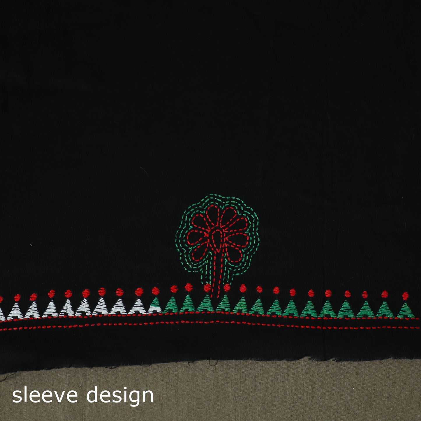 Bengal kantha hand embroidered cotton unstitched kurta