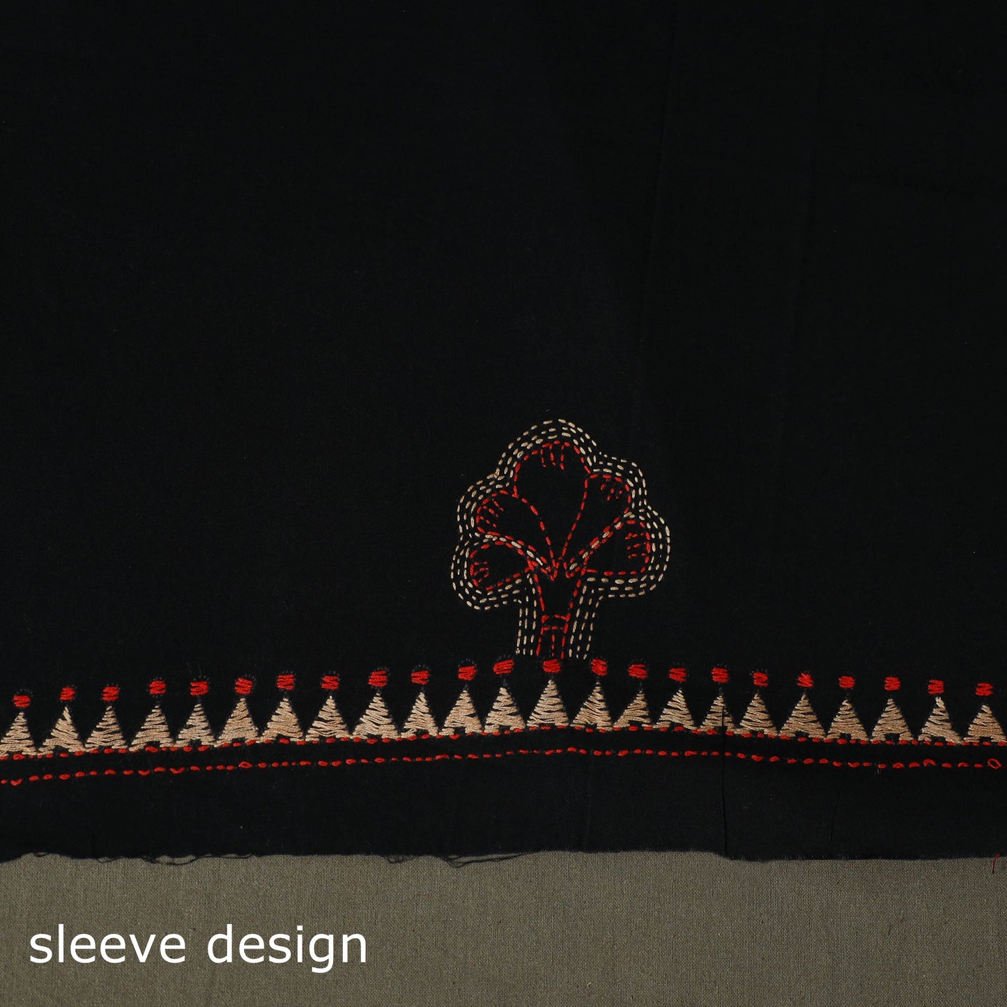 Bengal kantha hand embroidered cotton unstitched kurta