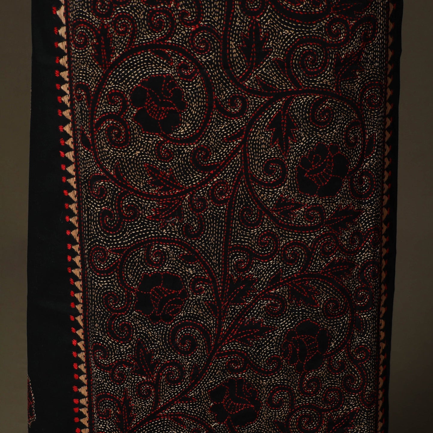 Bengal kantha hand embroidered cotton unstitched kurta