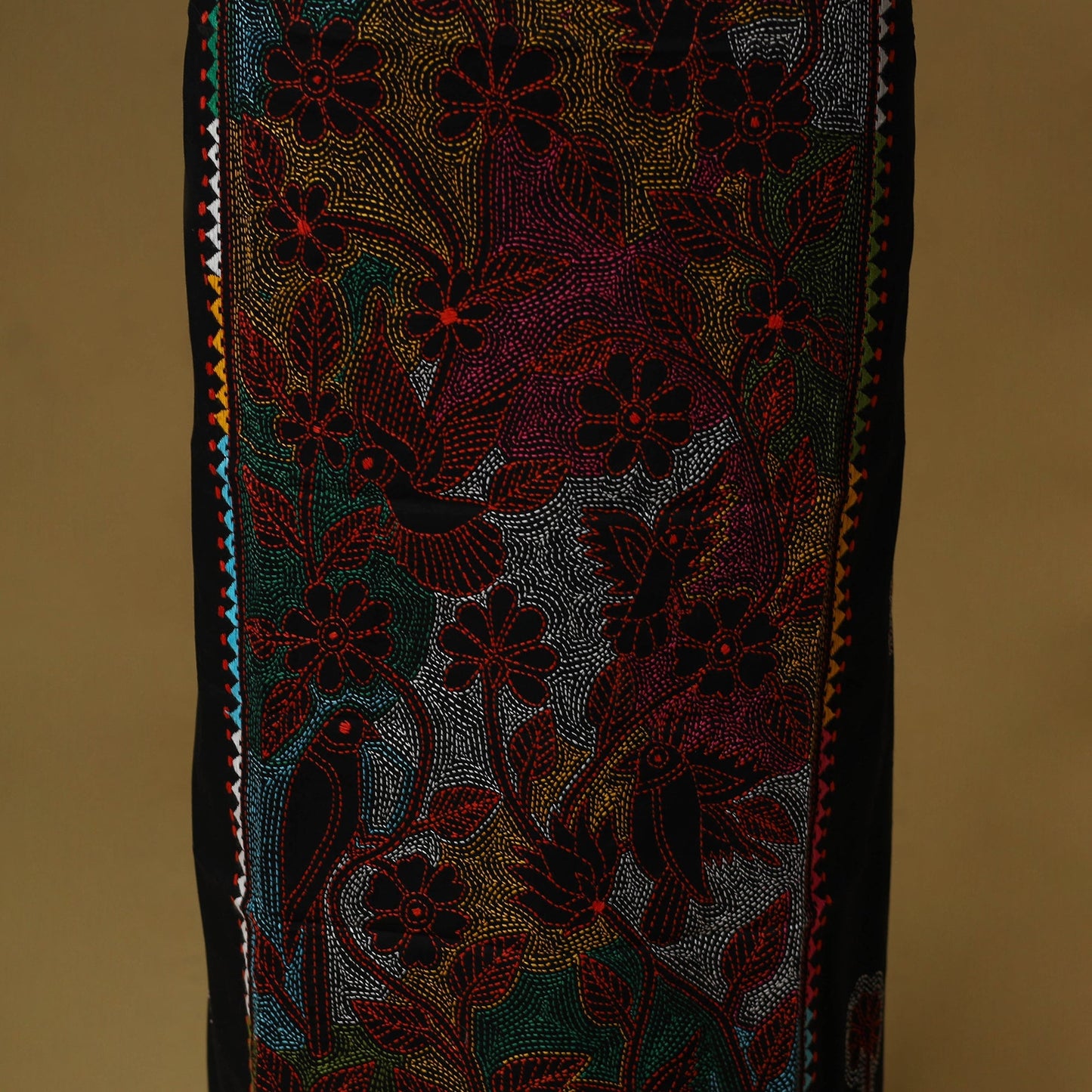 Bengal kantha hand embroidered unstitched kurta material