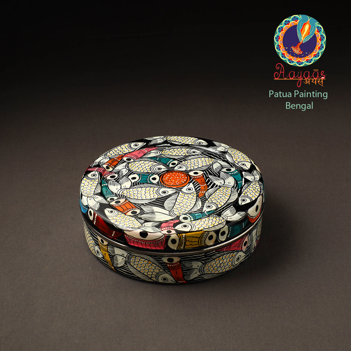 Bengal Patua Handpainted Stainless Steel Casserole