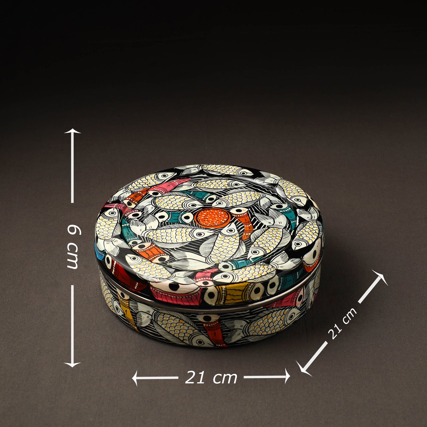 Bengal Patua Handpainted Stainless Steel Casserole