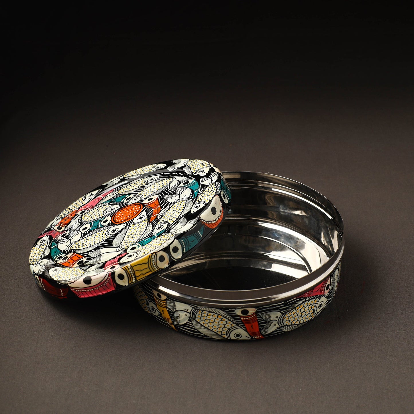 Bengal Patua Handpainted Stainless Steel Casserole