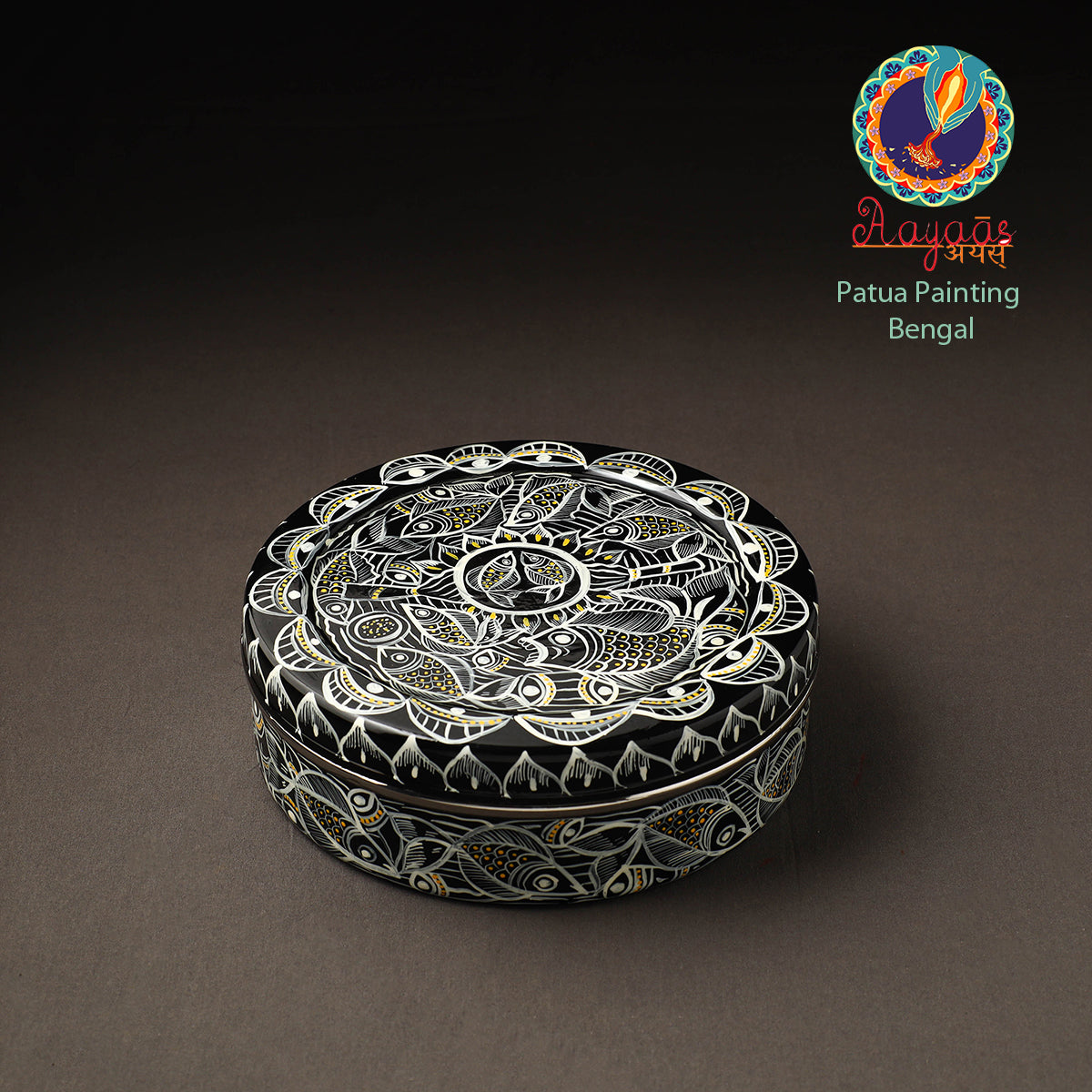 Bengal Patua Handpainted Stainless Steel Casserole