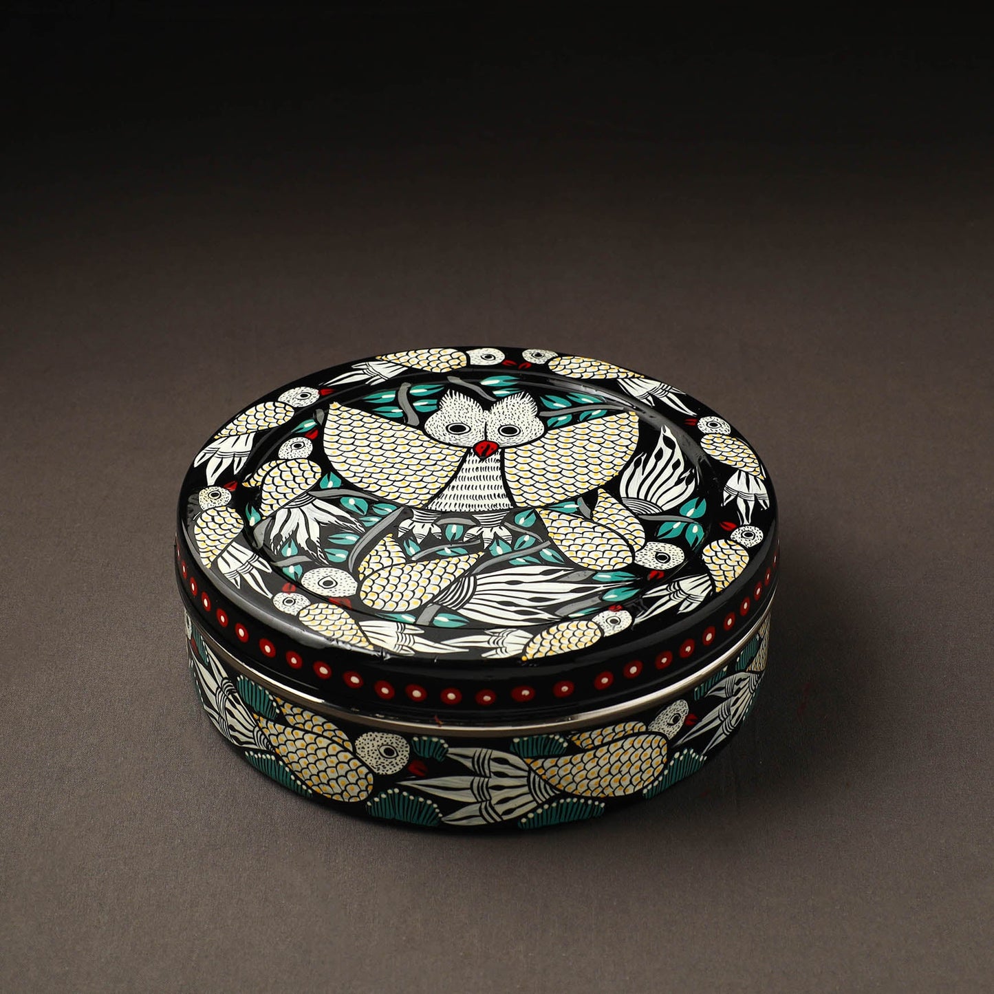 Bengal Patua Handpainted Stainless Steel Casserole