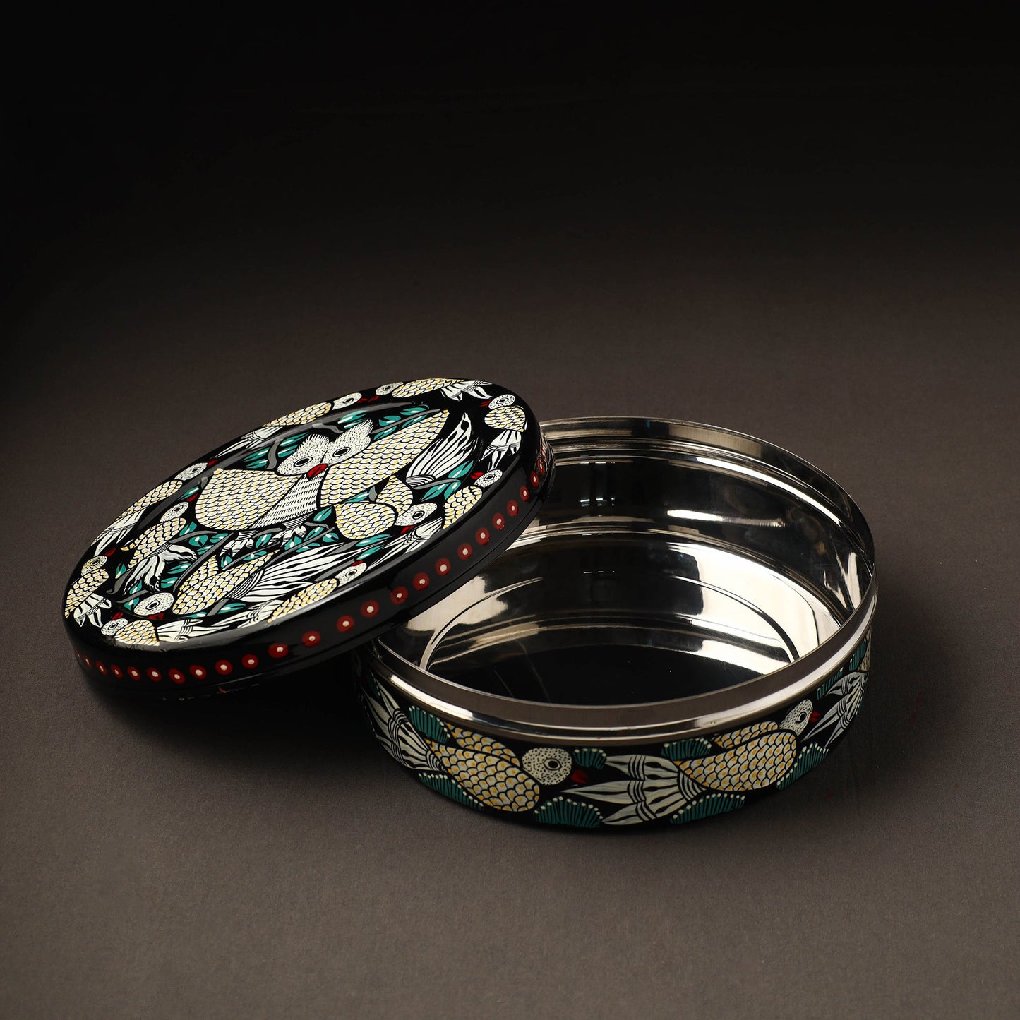Bengal Patua Handpainted Stainless Steel Casserole