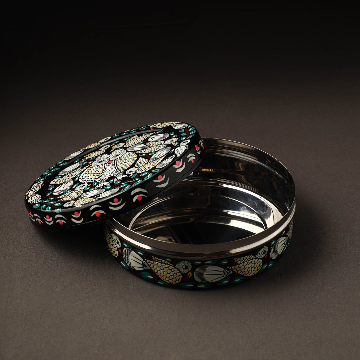 Bengal Patua Handpainted Stainless Steel Casserole