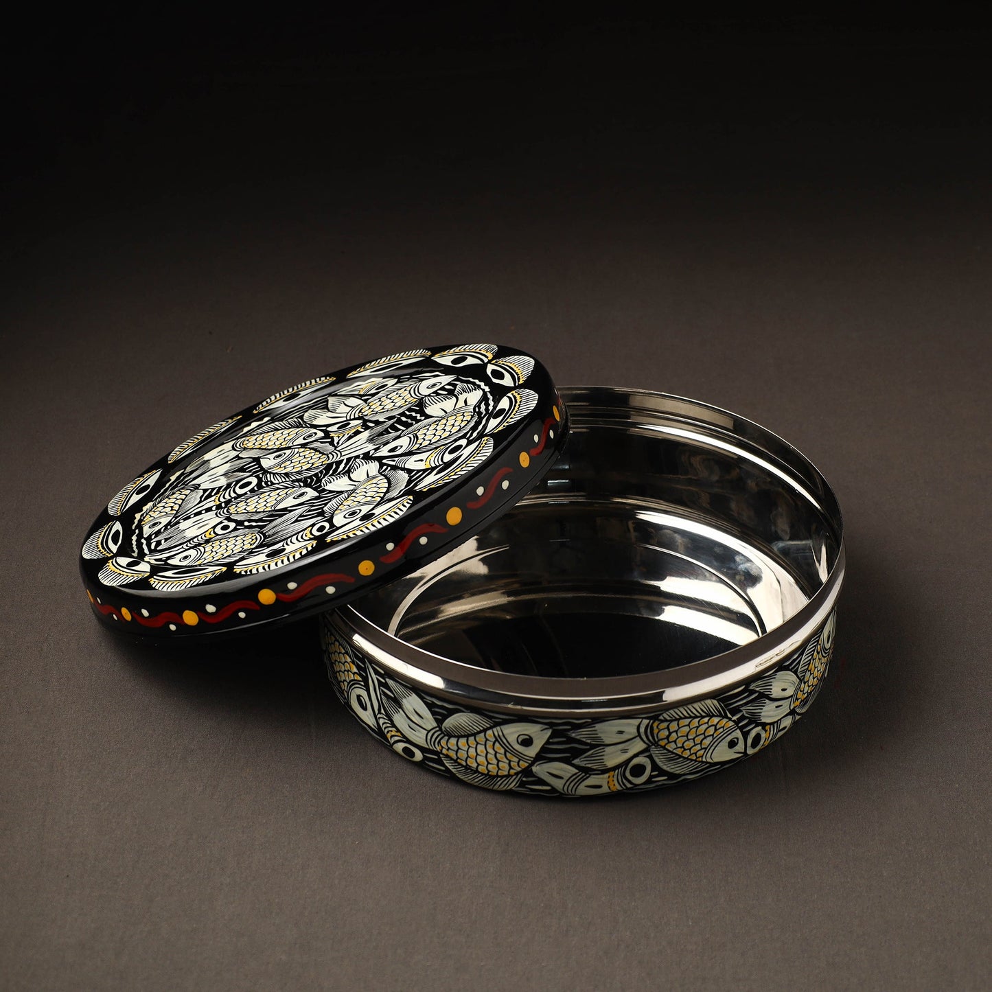 Bengal Patua Handpainted Stainless Steel Casserole