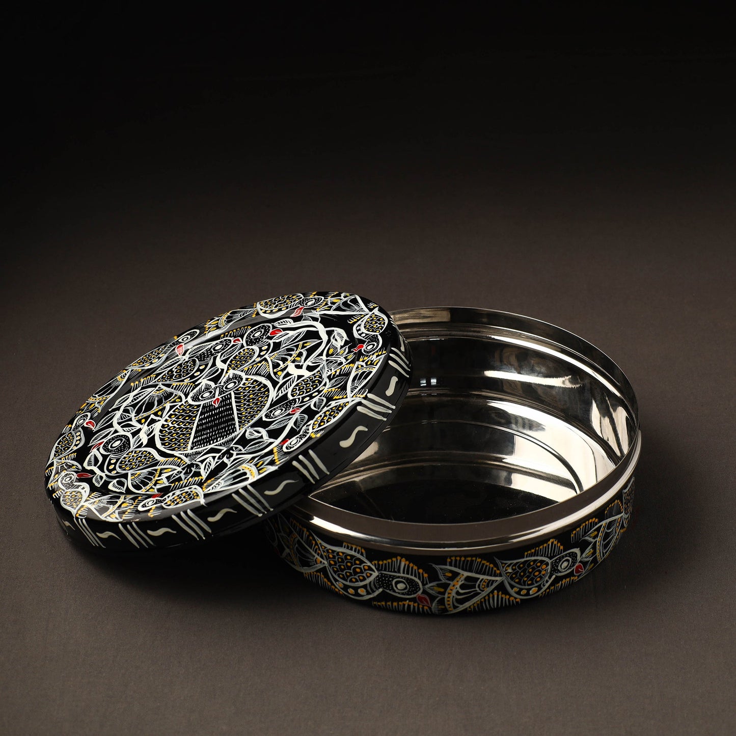 Bengal Patua Handpainted Stainless Steel Casserole