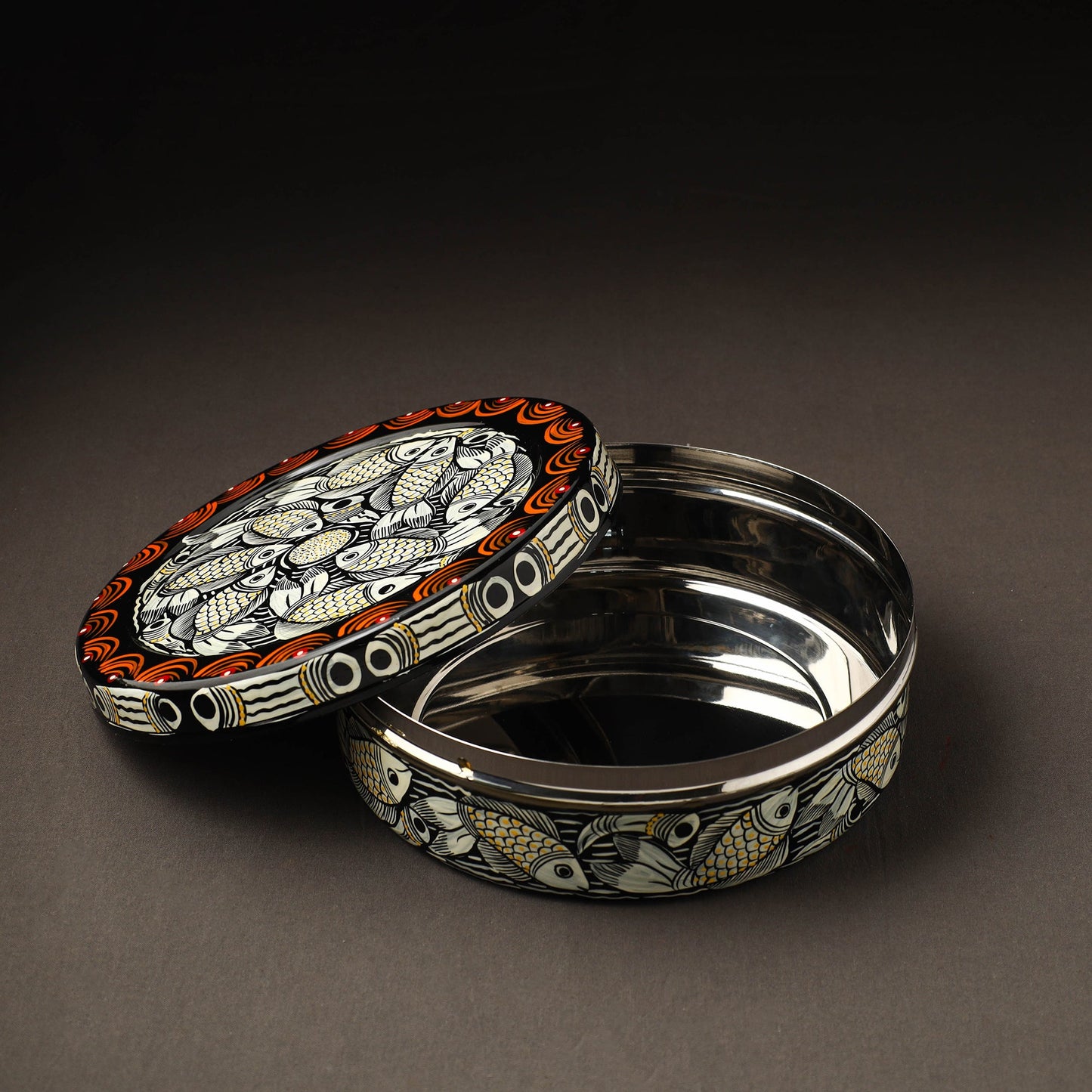 Bengal Patua Handpainted Stainless Steel Casserole