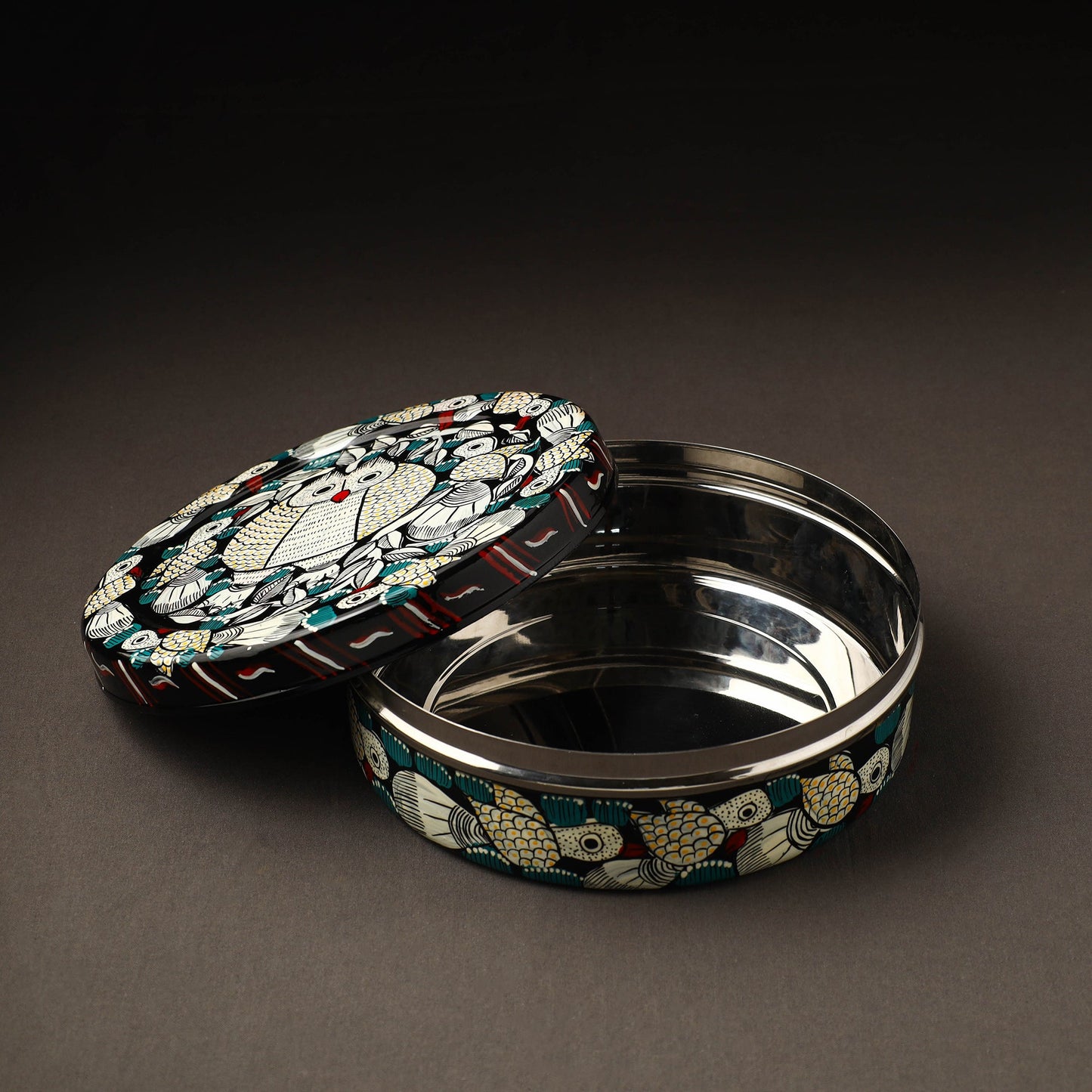 Bengal Patua Handpainted Stainless Steel Casserole