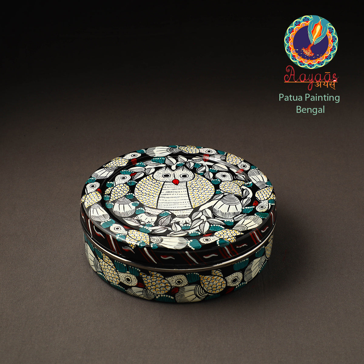 Bengal Patua Handpainted Stainless Steel Casserole