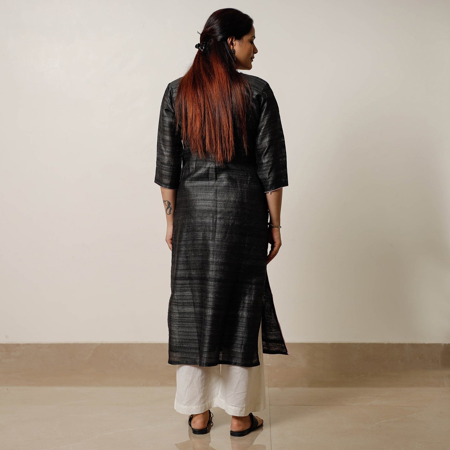 Buy Pure Desi Tussar Silk Long Kurta for Women