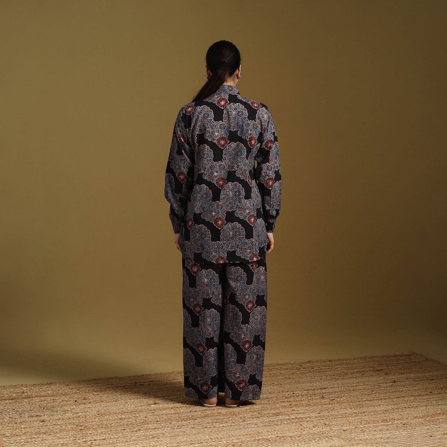 Cotton natural dyed co-ord set 05 - handcrafted