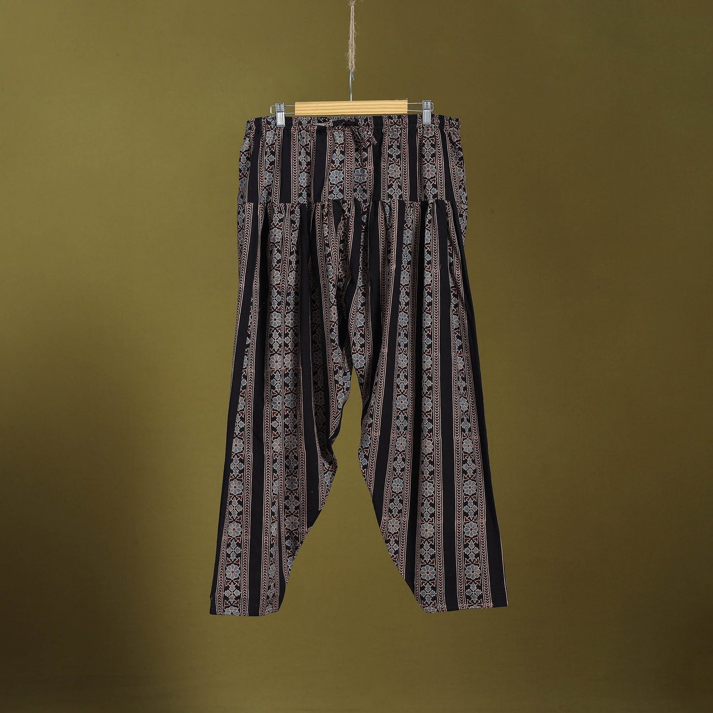 Black - cotton natural dyed salwar 06 - handcrafted