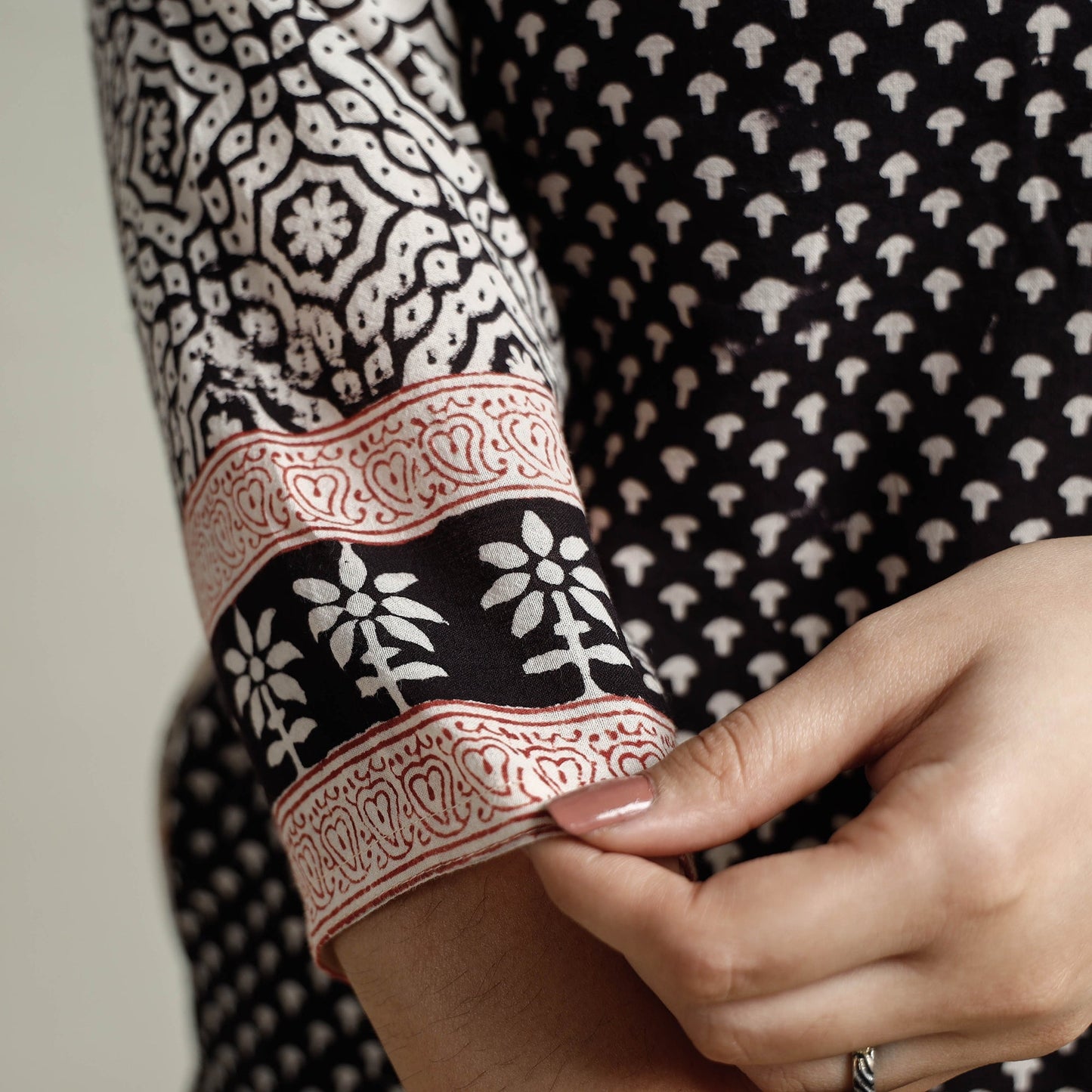 Block Print Cotton Straight Bagh Kurta For Women
