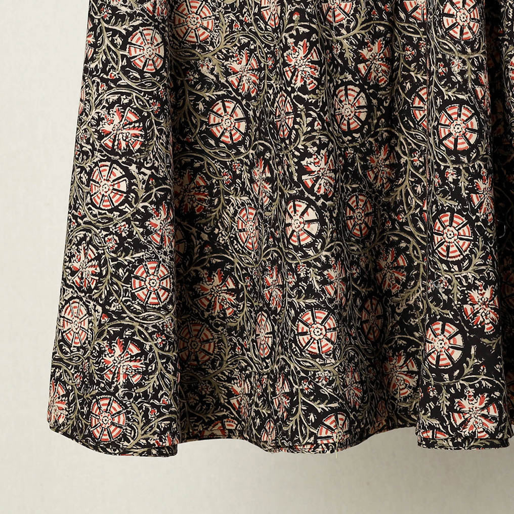Block Print Cotton Wrap Around Ajrakh Skirt
