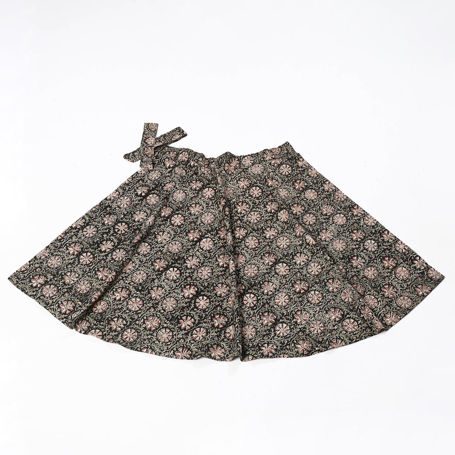 Block Print Cotton Wrap Around Ajrakh Skirt