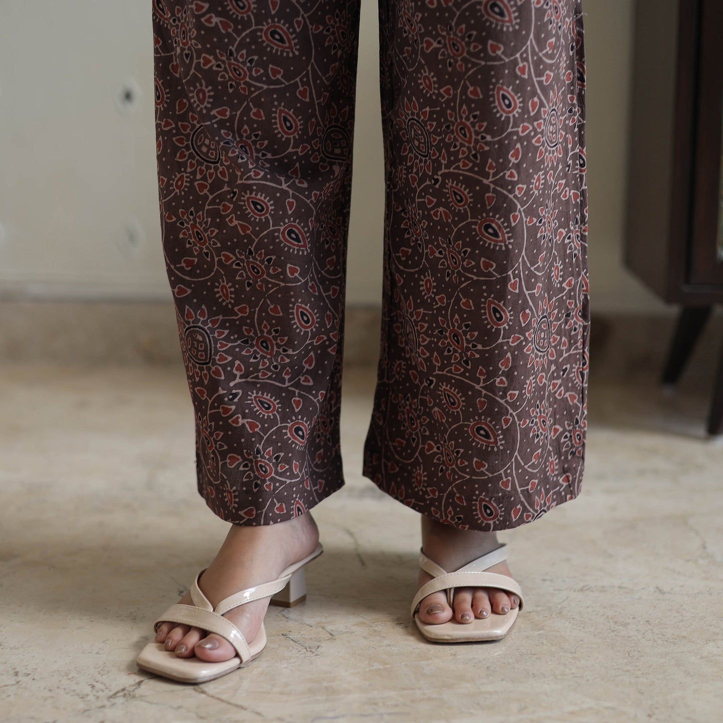 Buy Block Printed Cotton Ajrakh Kurta Set Online