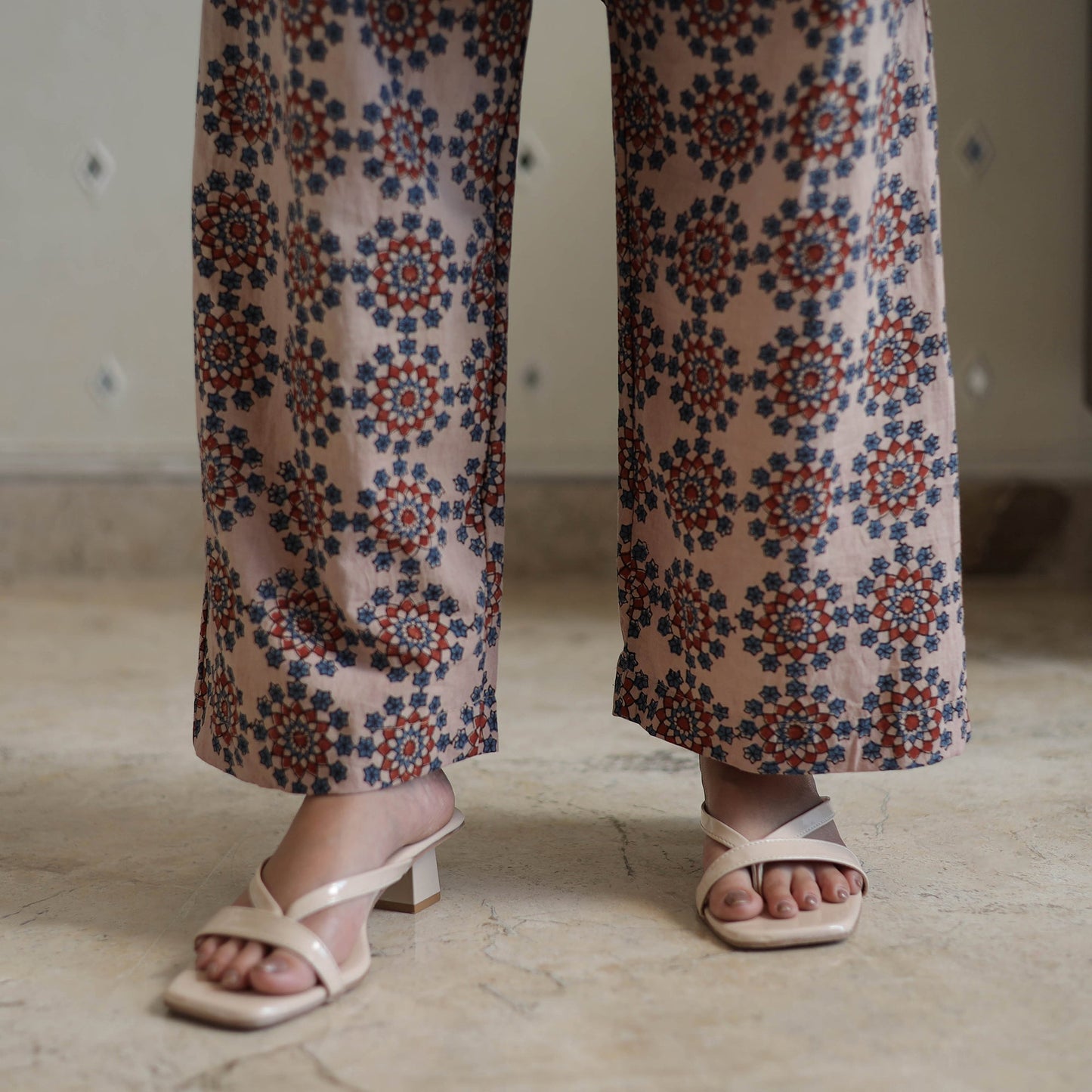 Block Printed Cotton Ajrakh Kurta Set