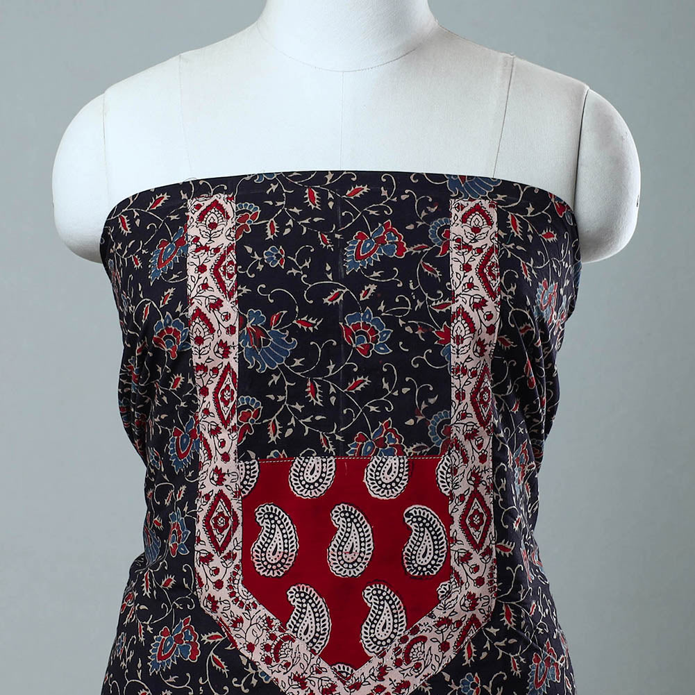 Block Print Cotton Ajrakh Kurta Material