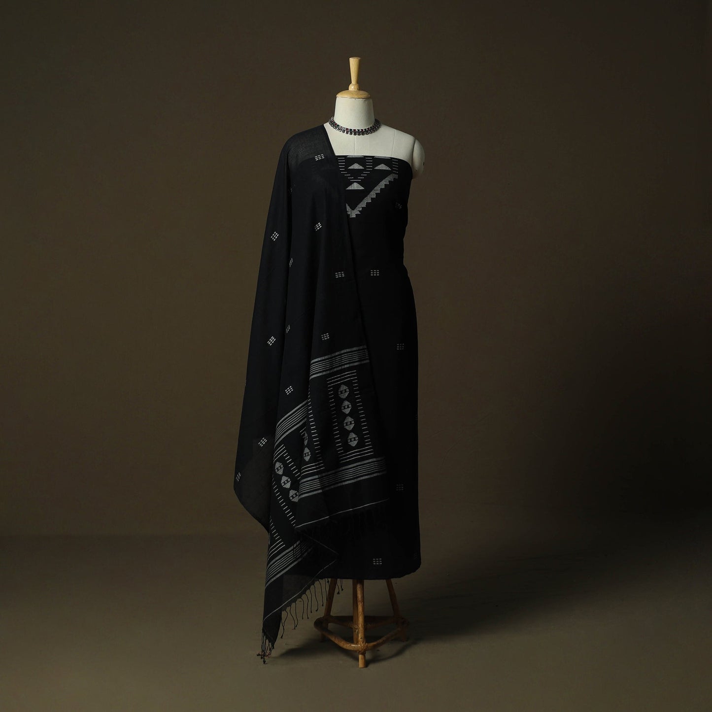 Burdwan jamdani handloom cotton 2pc unstitched dress