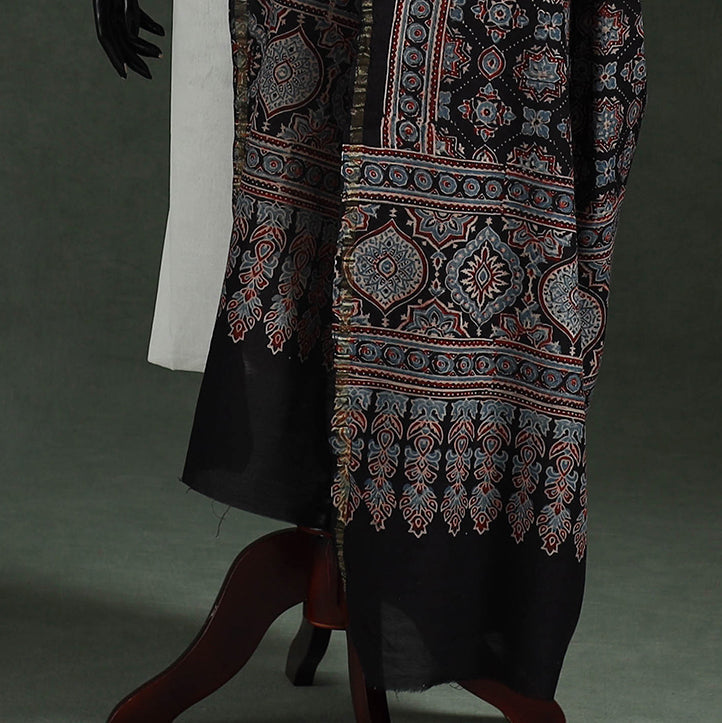 Chanderi silk kutch hand block print natural dyed handloom