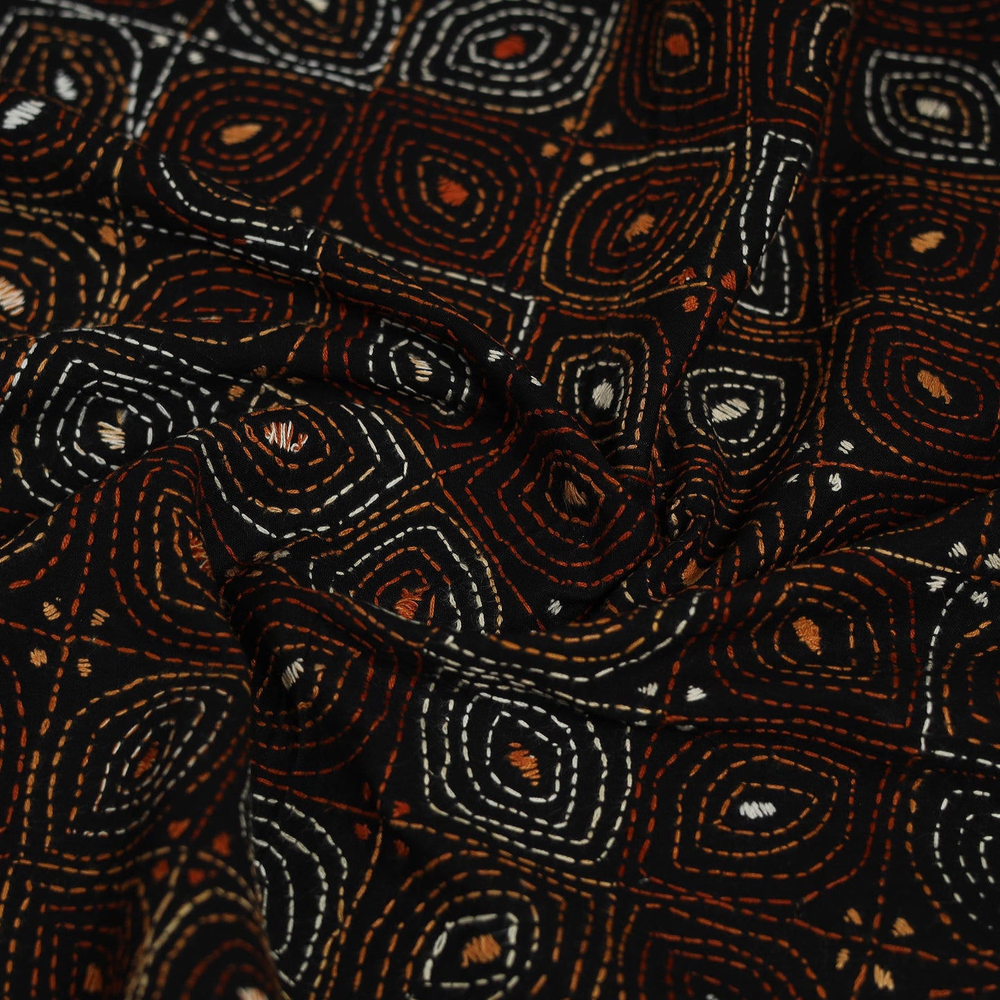 Cotton Bengal Kantha Stitch Blouse Piece