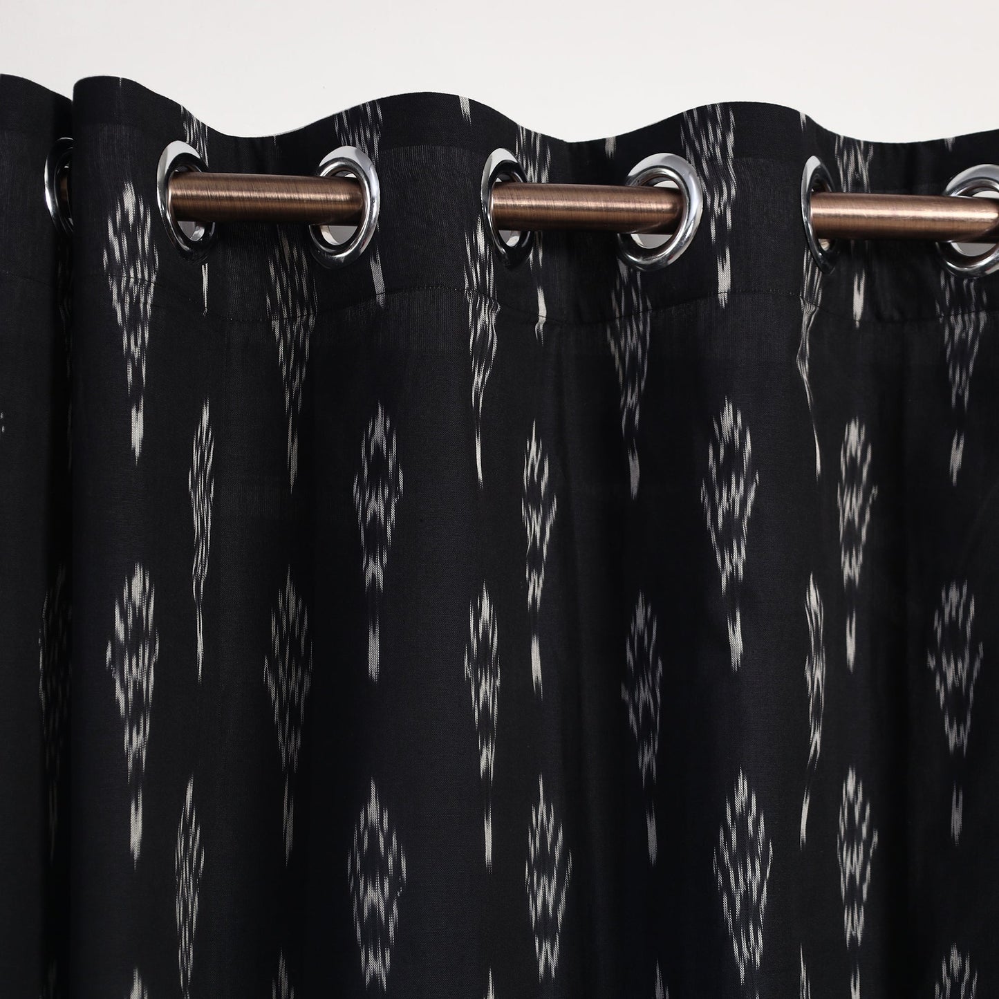 Buy Cotton Door Black Pochampally Ikat Curtain