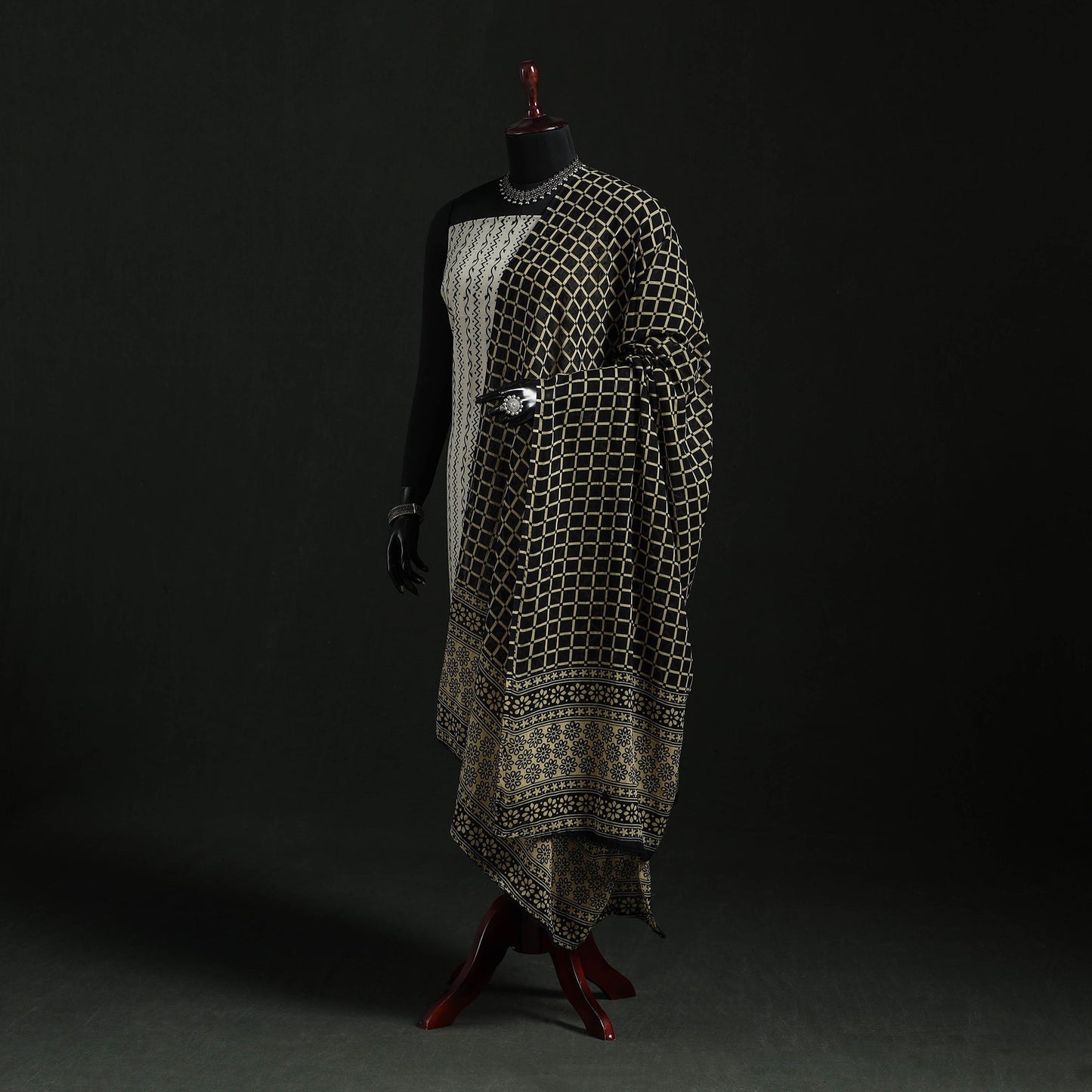 Cotton jaipur printed dupatta 15 - handcrafted