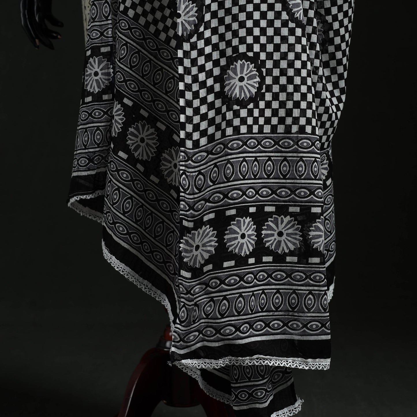 Cotton jaipur printed dupatta 39 - handcrafted