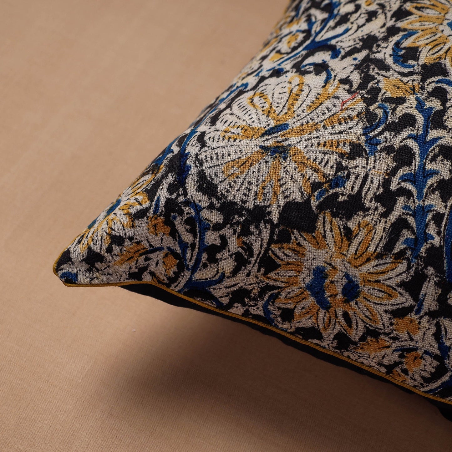 Block Print Cotton Kalamkari Cushion Cover