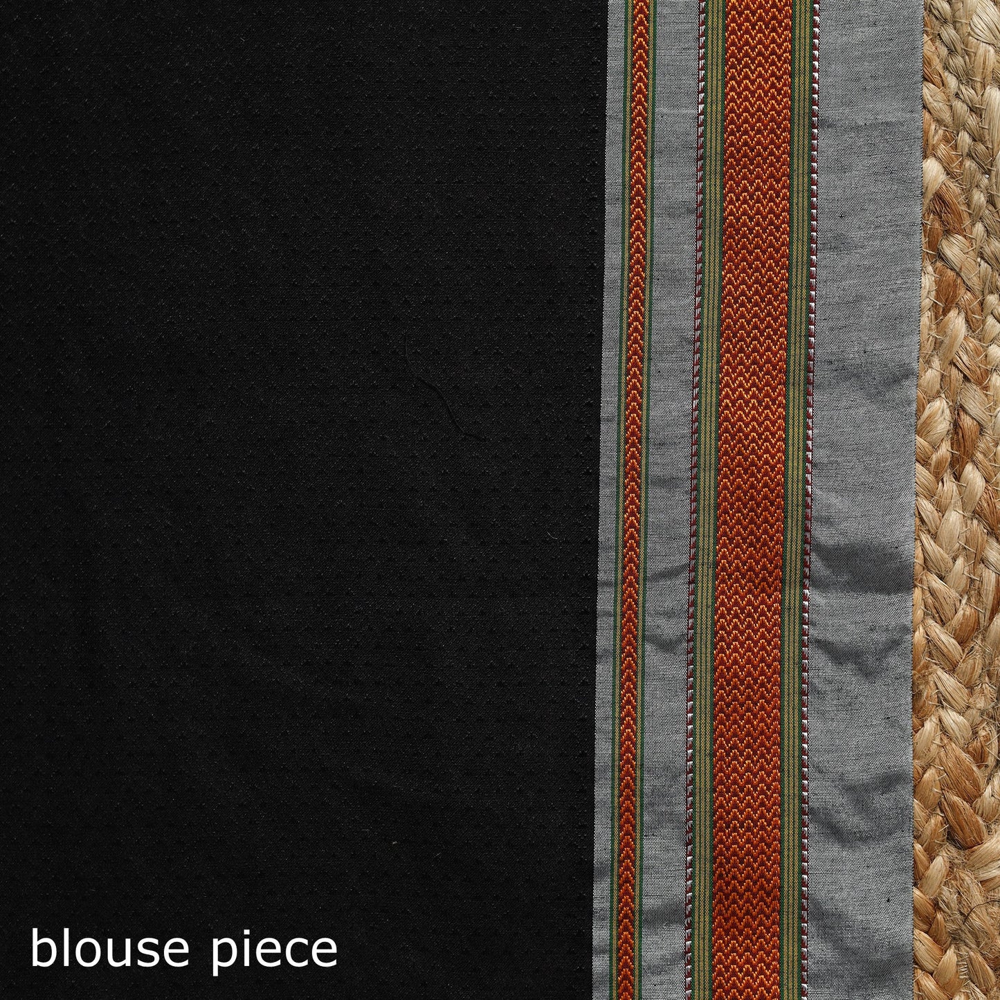 Cotton khun saree with chikki paras border 14 - handcrafted