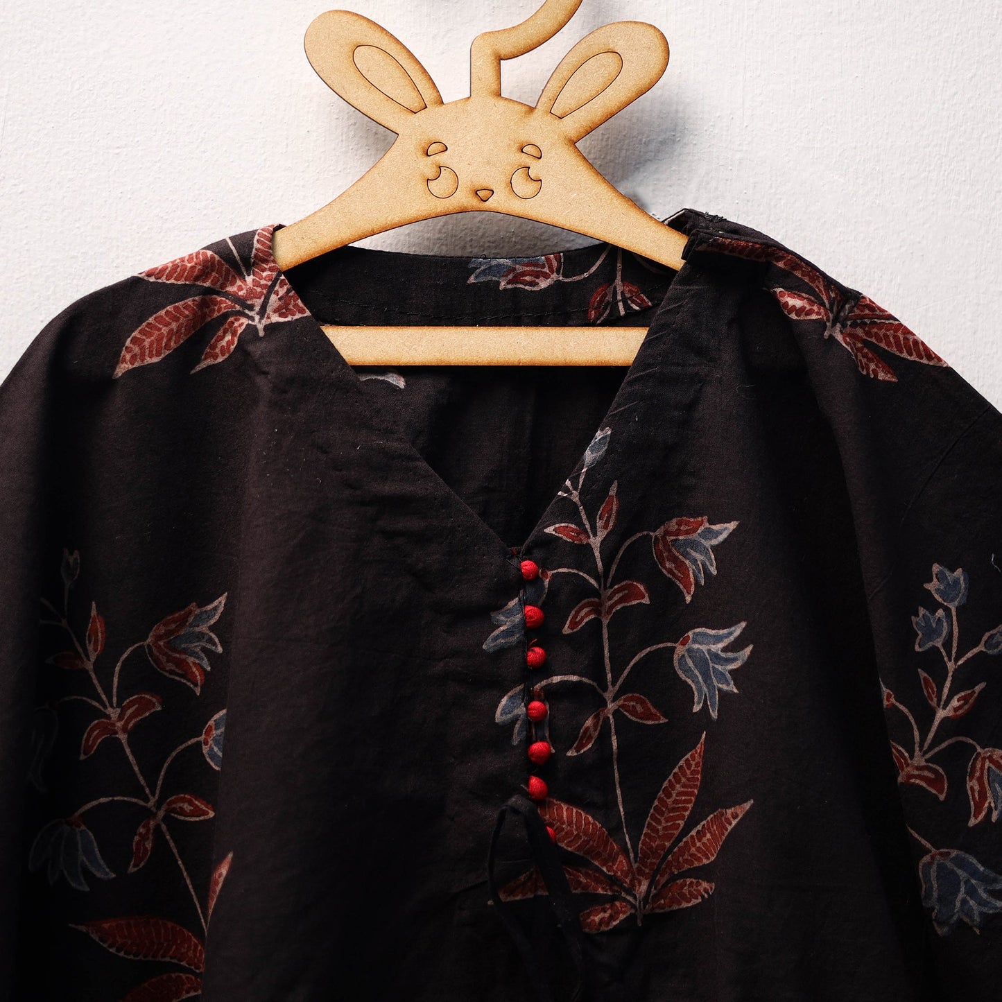 Black - cotton kids kaftan (3-4 years) 16 - handcrafted