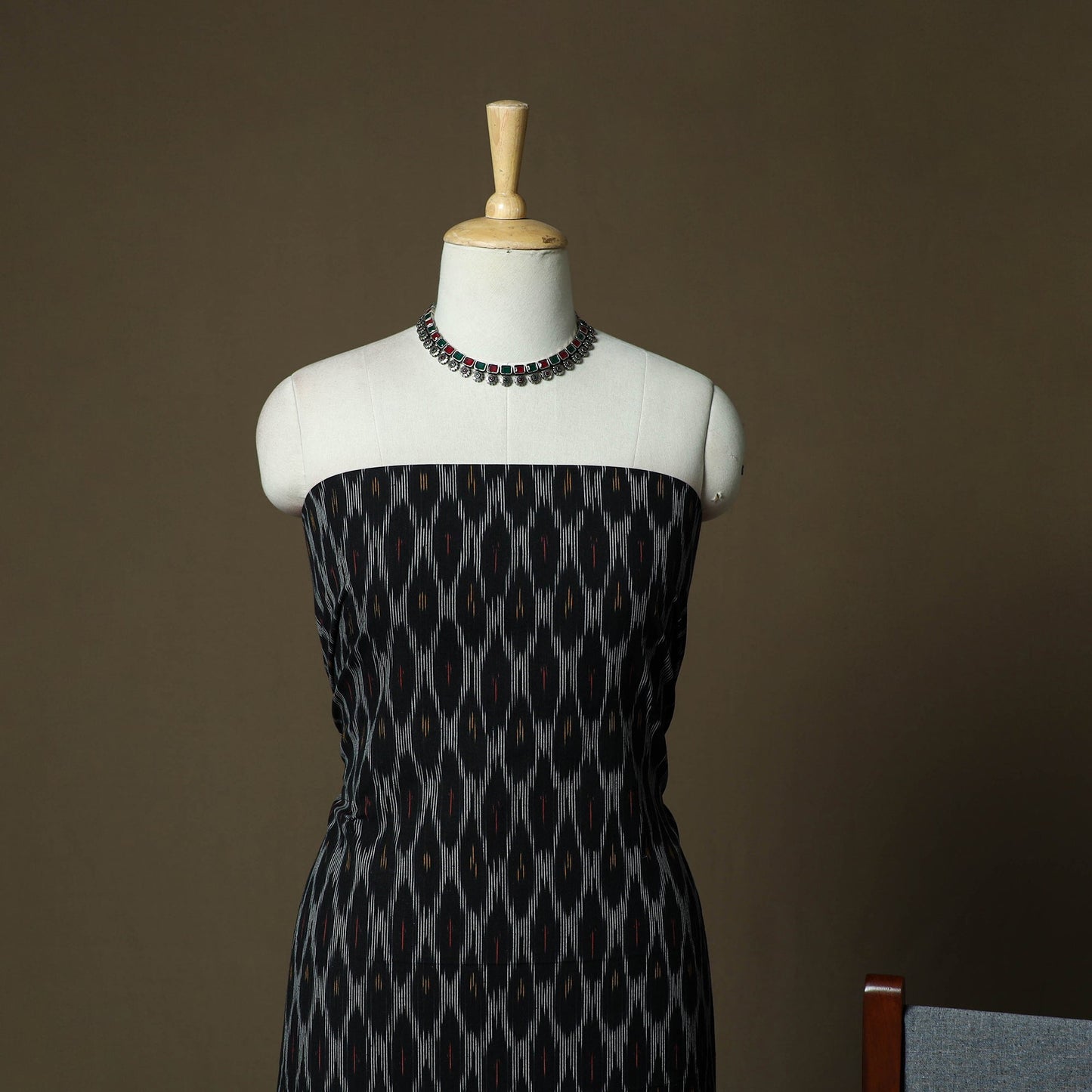 Handloom cotton pochampally ikat 3pc unstitched dress