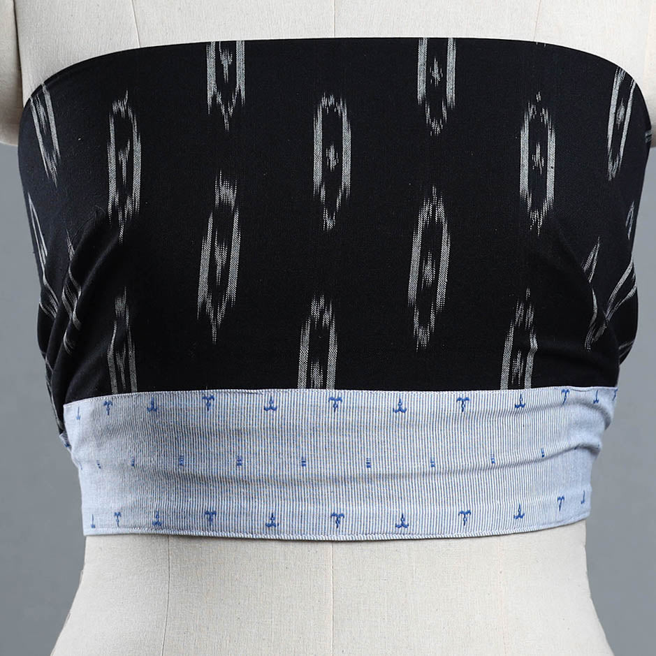 Buy Black Cotton Pochampally Ikat Blouse Piece