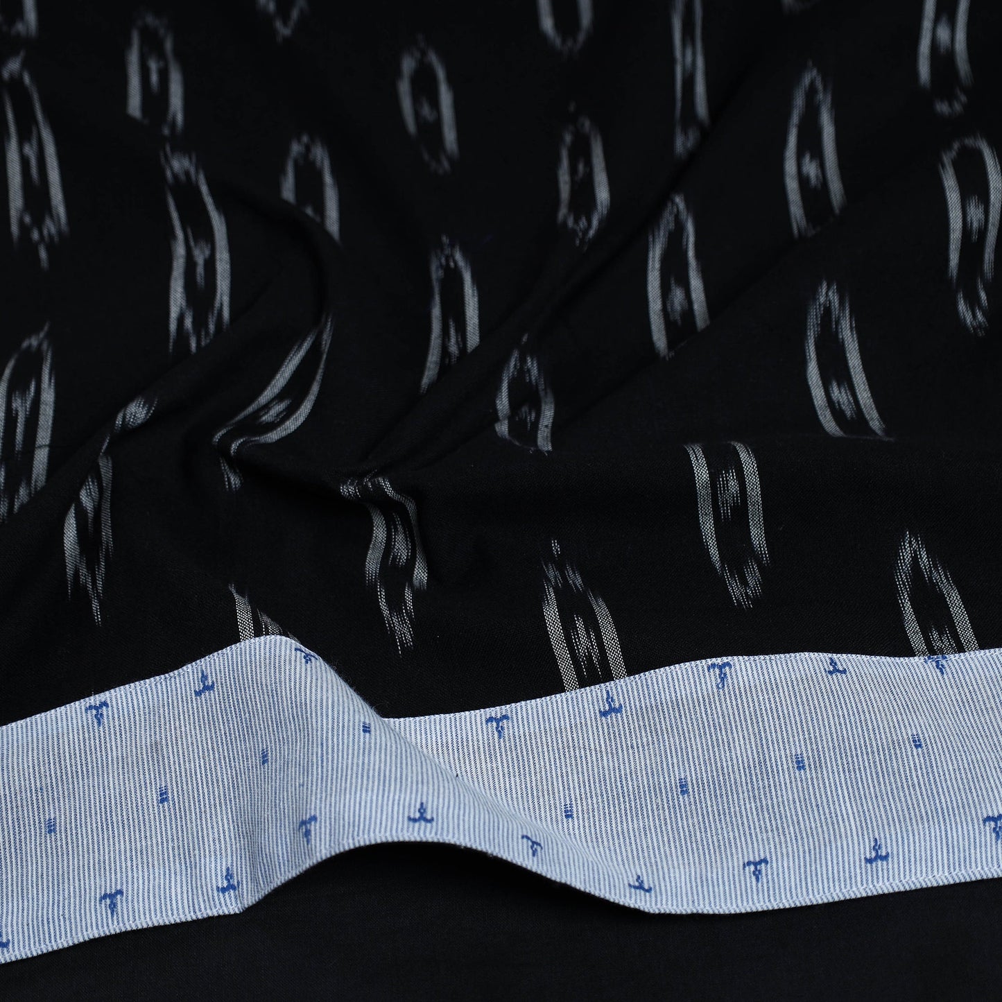 Buy Black Cotton Pochampally Ikat Blouse Piece