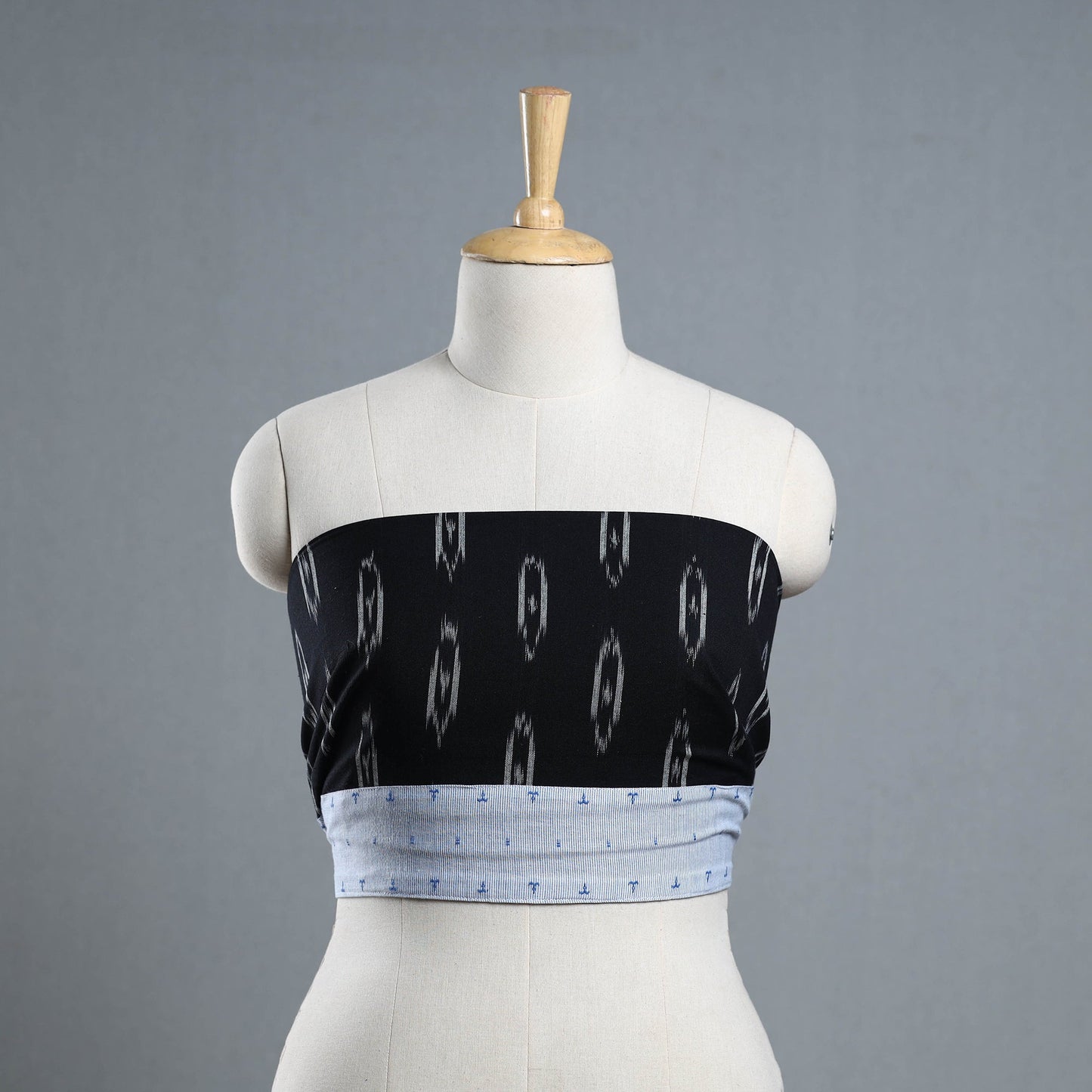 Buy Black Cotton Pochampally Ikat Blouse Piece