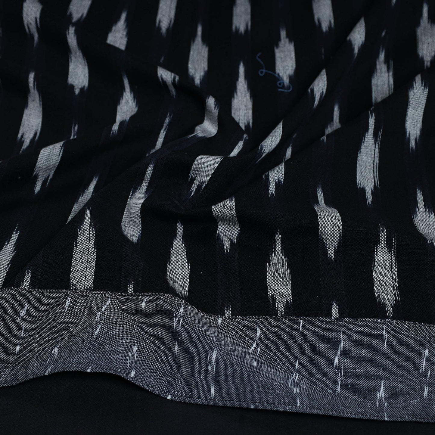 Buy Black Cotton Pochampally Ikat Blouse Piece