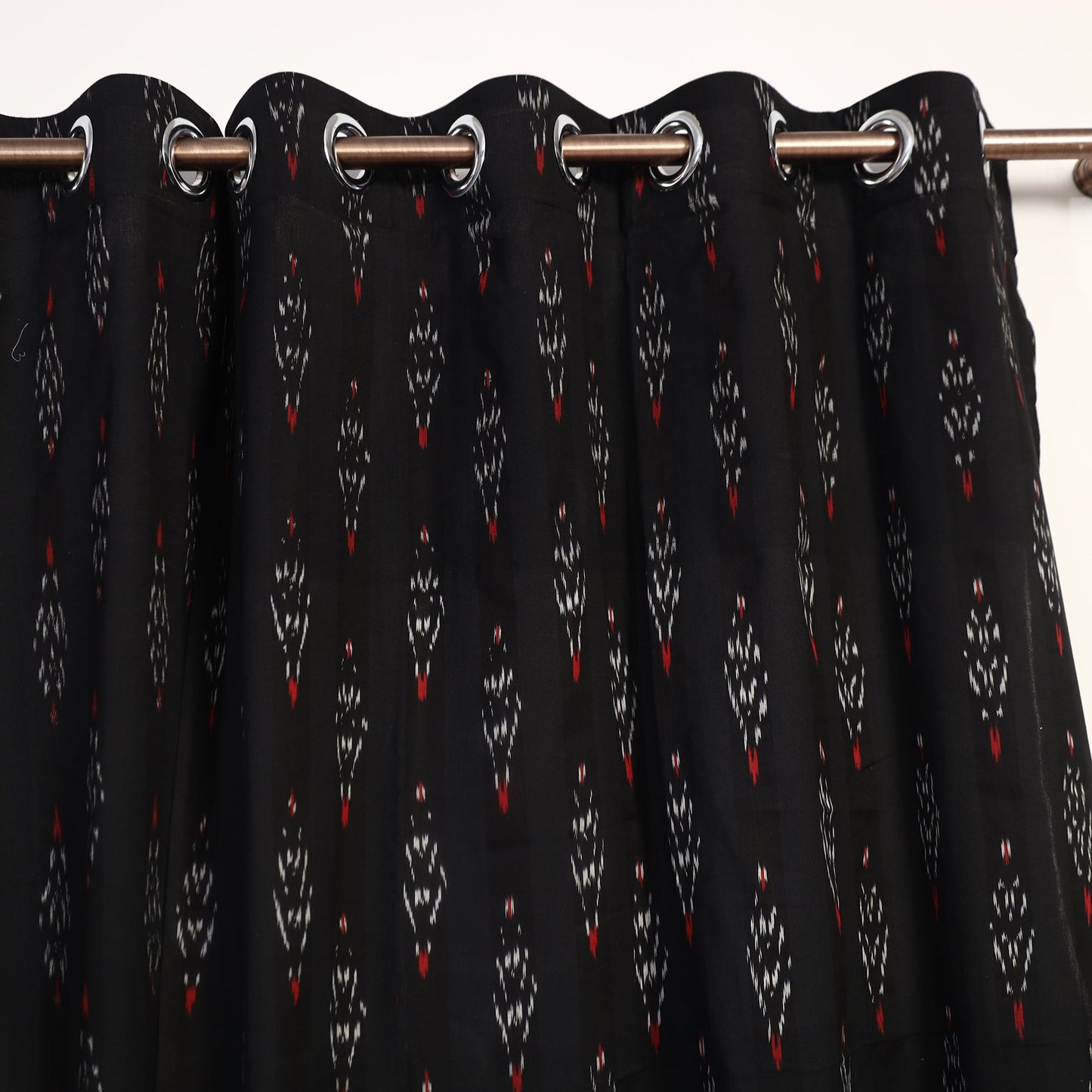 Buy Cotton Window Black Pochampally Ikat Curtain