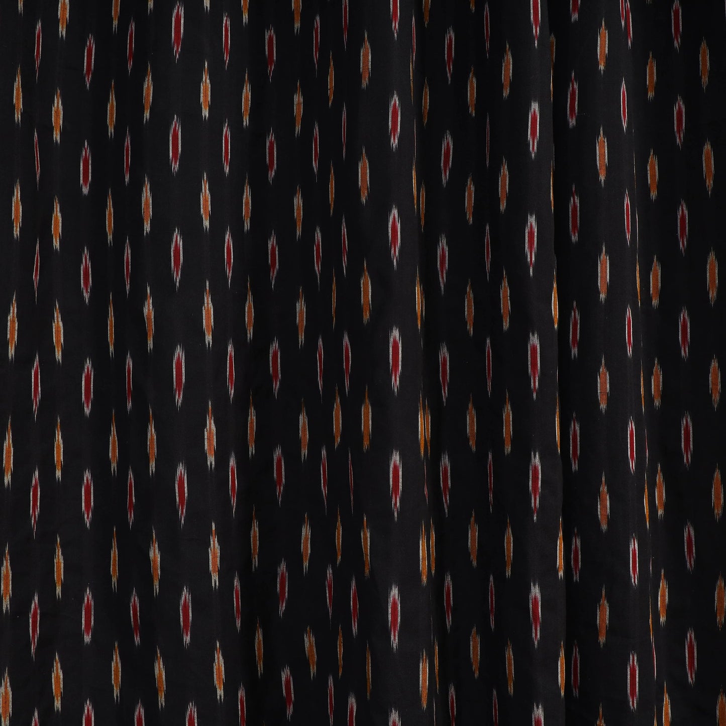 Black - cotton window pochampally ikat curtain (5 x 3 feet)