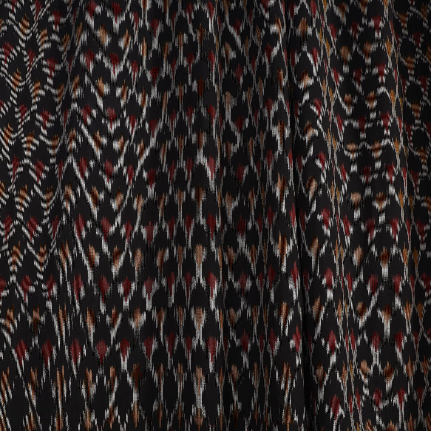 Black - cotton window pochampally ikat curtain (5 x 3 feet)