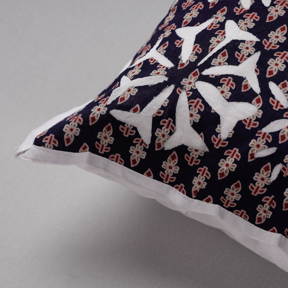 Cutwork Cotton Applique Cushion Cover