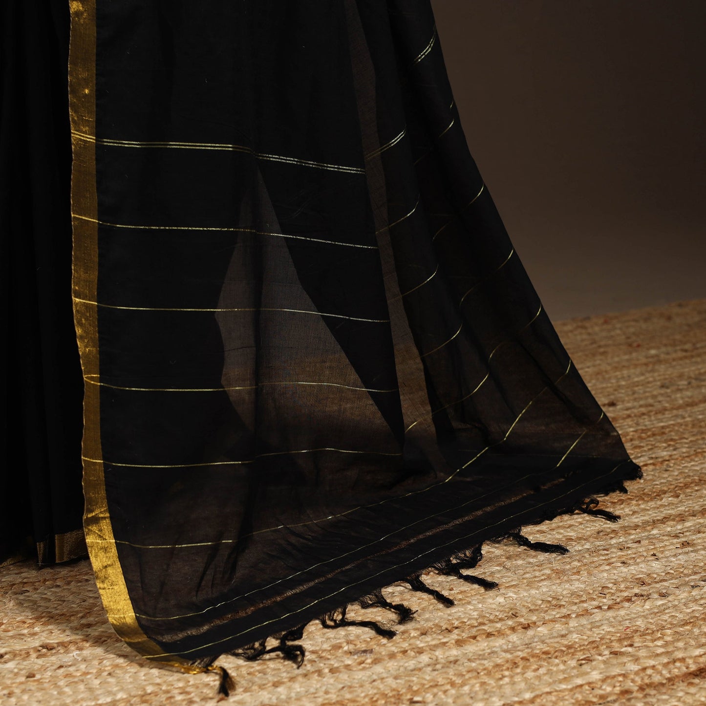 Dharwad cotton saree with border 23 - handcrafted